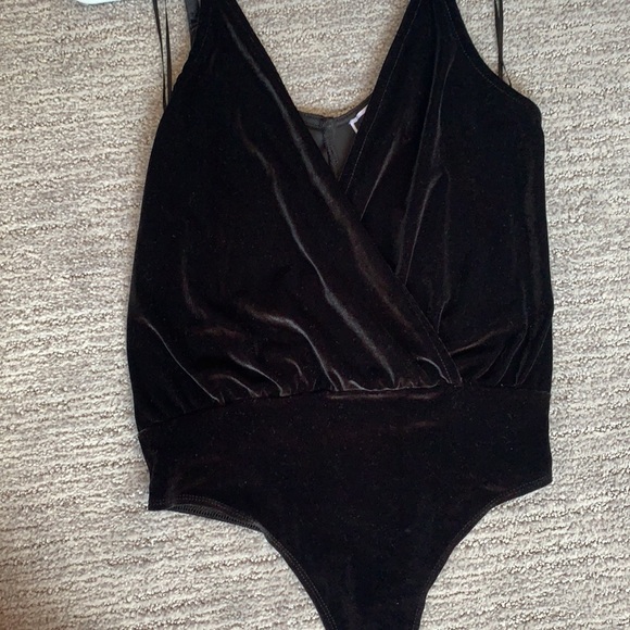 Black Velvet Body Suit - Picture 1 of 3